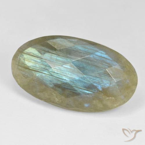 Labradorite Multicolore naturelle ovale, 35.20 ct, Opaque