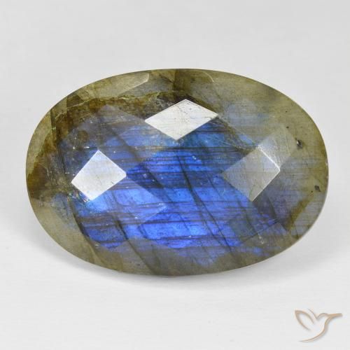 Labradorite Multicolore naturelle ovale, 28.97 ct, Opaque