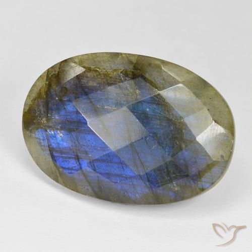 Labradorite Multicolore naturelle ovale, 28.97 ct, Opaque
