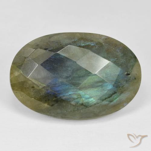30.17ct Naturel Multicolore Labradorite, ovale, Opaque