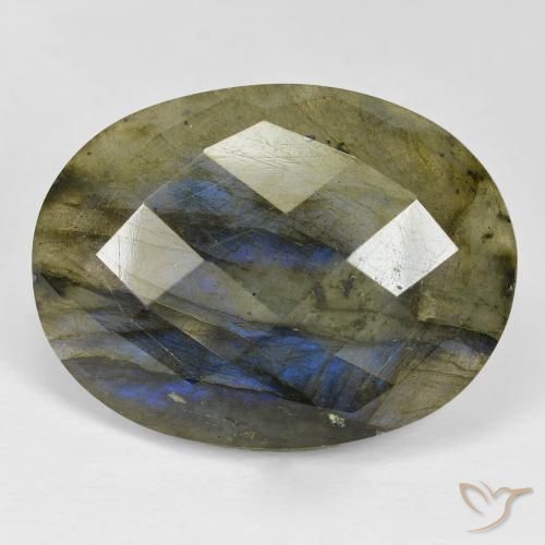 31.10ct Naturel Multicolore Labradorite, ovale, Opaque