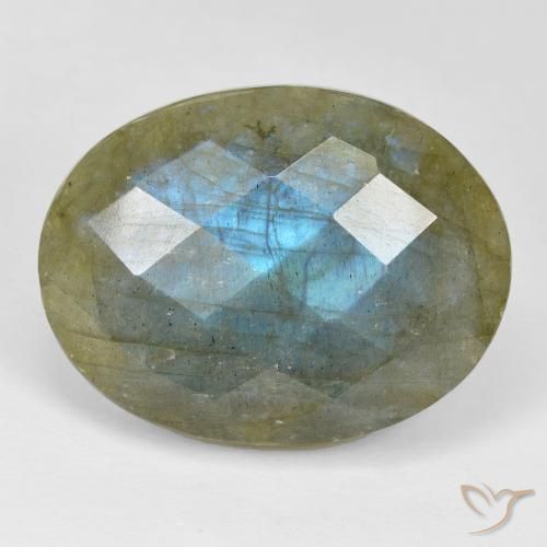 Labradorite Multicolore naturelle ovale, 32.39 ct, Opaque