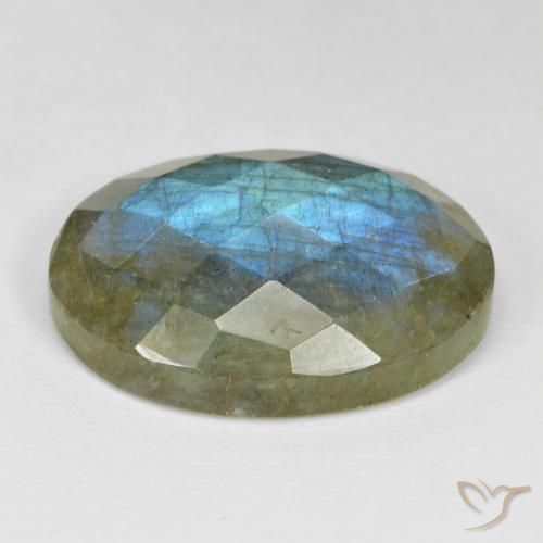 Labradorite Multicolore naturelle ovale, 32.39 ct, Opaque