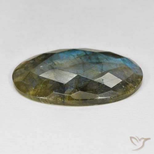 Labradorite Multicolore naturelle ovale, 23.03 ct, Opaque