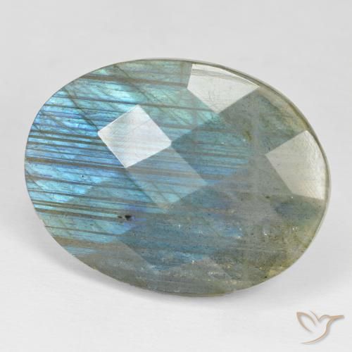 Labradorite Multicolore naturelle ovale, 31.61 ct, Opaque