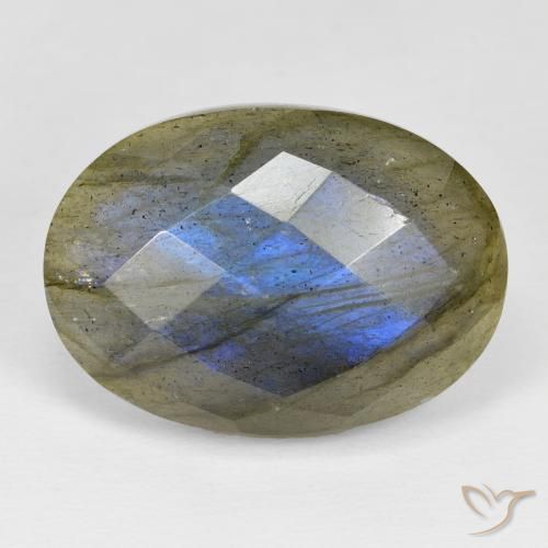 26.35ct Naturel Multicolore Labradorite, ovale, Opaque