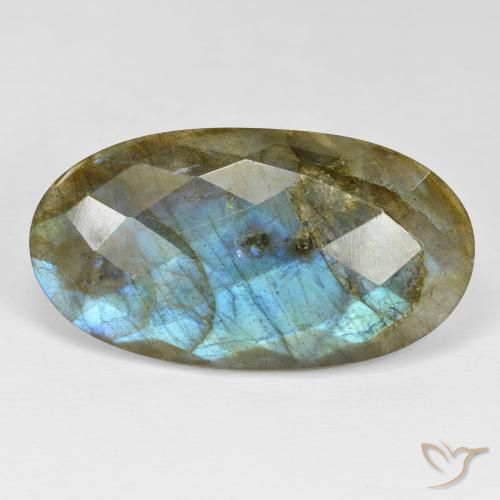 Labradorite Multicolore naturelle ovale, 26.56 ct, Opaque