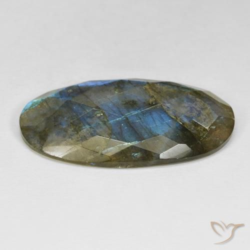 Labradorite Multicolore naturelle ovale, 26.56 ct, Opaque