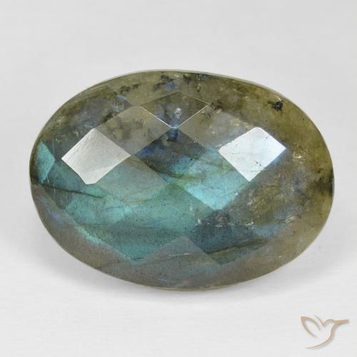 24.18ct Naturel Multicolore Labradorite, ovale, Opaque