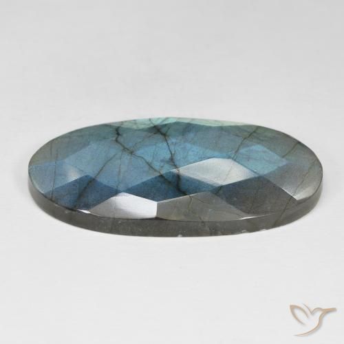 Labradorite Multicolore naturelle ovale, 40.87 ct, Opaque