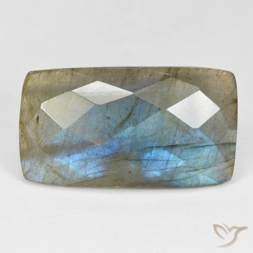 27.33ct Naturel Multicolore Labradorite, Baquette, Opaque