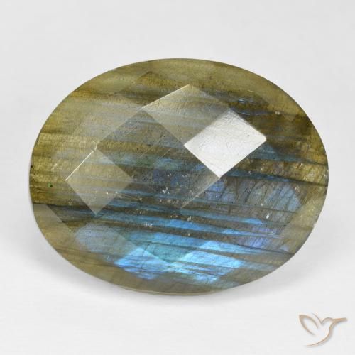 23.31ct Naturel Multicolore Labradorite, ovale, Opaque