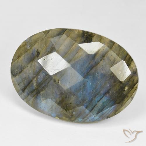 Labradorite Multicolore naturelle ovale, 35.90 ct, Opaque