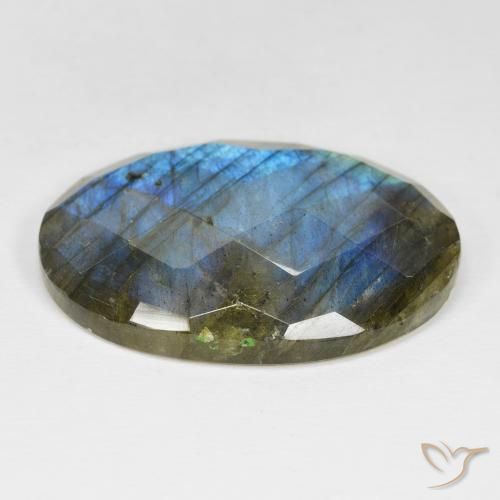 Labradorite Multicolore naturelle ovale, 35.90 ct, Opaque