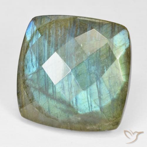 Labradorite Multicolore naturelle Coussin, 28.56 ct, Opaque