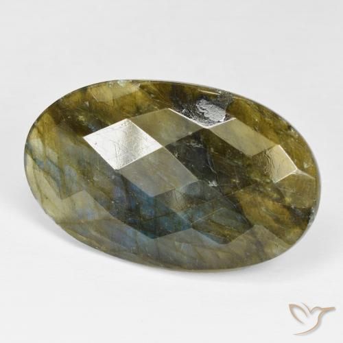 Labradorite Multicolore naturelle ovale, 28.03 ct, Opaque