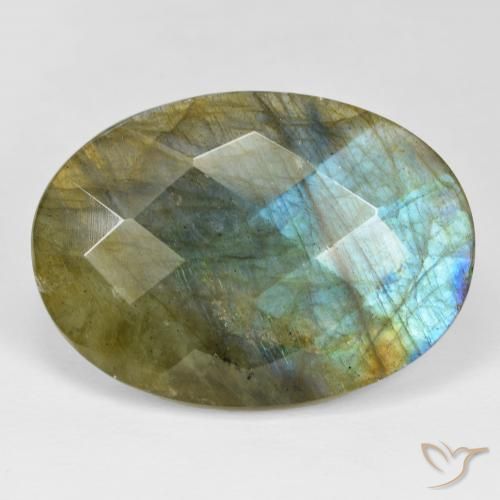 36.40ct Naturel Multicolore Labradorite, ovale, Opaque