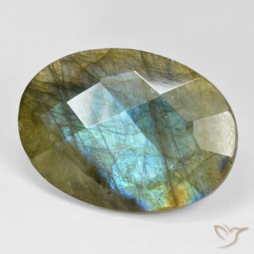 Labradorite Multicolore naturelle ovale, 36.40 ct, Opaque