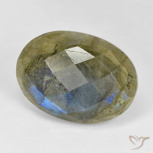 Labradorite Multicolore naturelle ovale, 16.89 ct, Opaque