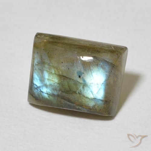 Labradorite Multicolore naturelle Baquette, 2.99 ct, Translucide