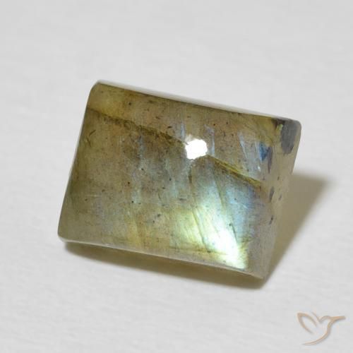 Labradorite Multicolore naturelle Baquette, 3.25 ct, Translucide