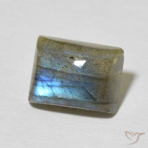 Labradorite Multicolore naturelle Baquette, 2.77 ct, Translucide