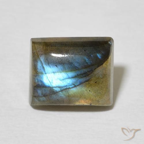 2.79ct Naturel Multicolore Labradorite, Baquette, Translucide