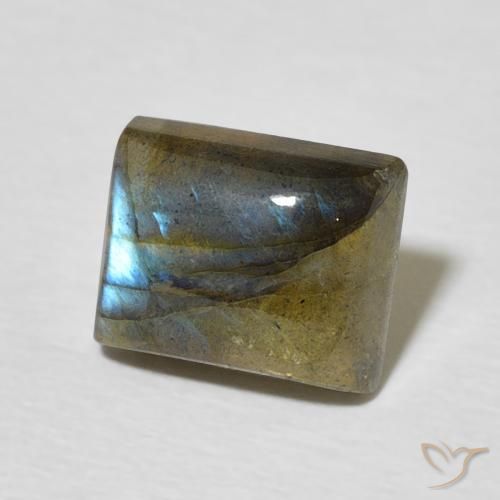 Labradorite Multicolore naturelle Baquette, 2.79 ct, Translucide