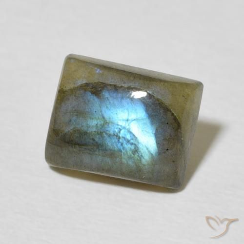 Labradorite Multicolore naturelle Baquette, 2.40 ct, Translucide