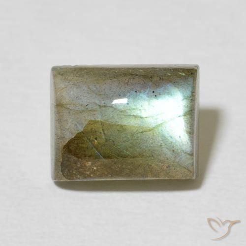2.90ct Naturel Multicolore Labradorite, Baquette, Translucide