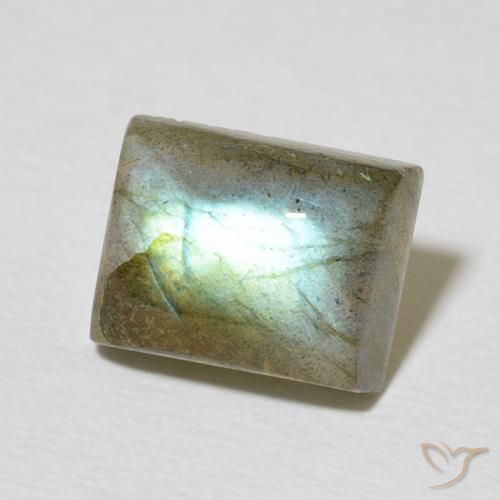 Labradorite Multicolore naturelle Baquette, 2.90 ct, Translucide