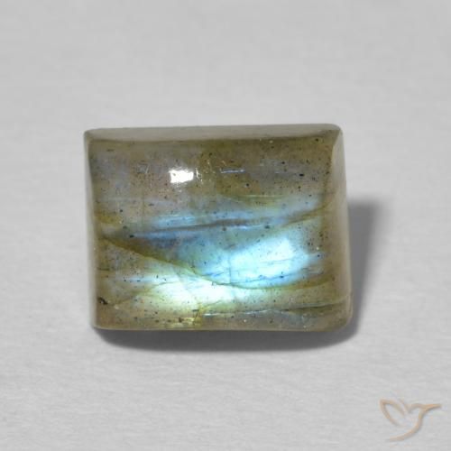2.90ct Naturel Multicolore Labradorite, Baquette, Translucide