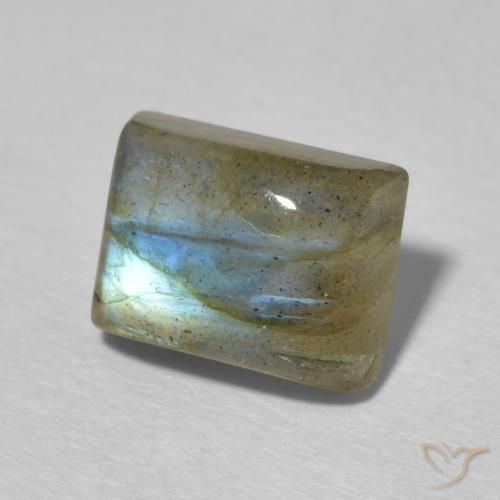 Labradorite Multicolore naturelle Baquette, 2.90 ct, Translucide