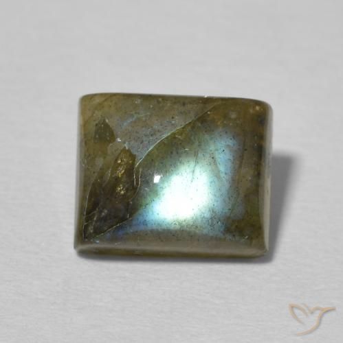 2.71ct Naturel Multicolore Labradorite, Baquette, Translucide