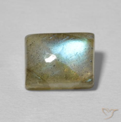 2.85ct Naturel Multicolore Labradorite, Baquette, Translucide