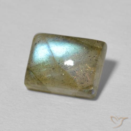 Labradorite Multicolore naturelle Baquette, 2.85 ct, Translucide