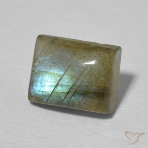 Labradorite Multicolore naturelle Baquette, 2.87 ct, Translucide