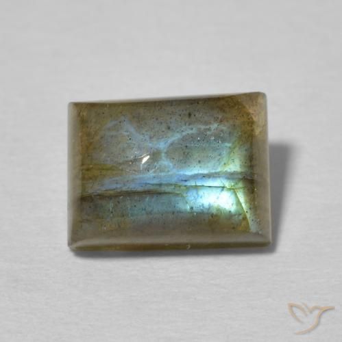 3.02ct Naturel Multicolore Labradorite, Baquette, Translucide