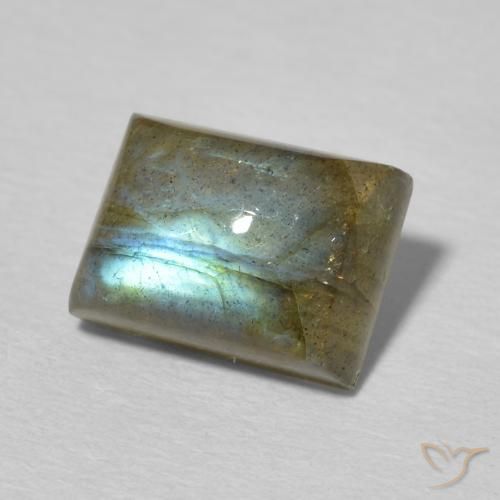 Labradorite Multicolore naturelle Baquette, 3.02 ct, Translucide