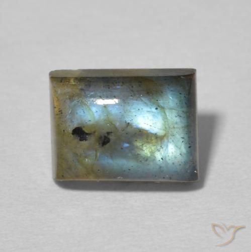 2.64ct Naturel Multicolore Labradorite, Baquette, Transparent / Translucide