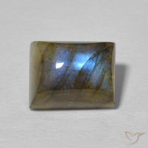 3.03ct Naturel Multicolore Labradorite, Baquette, Translucide