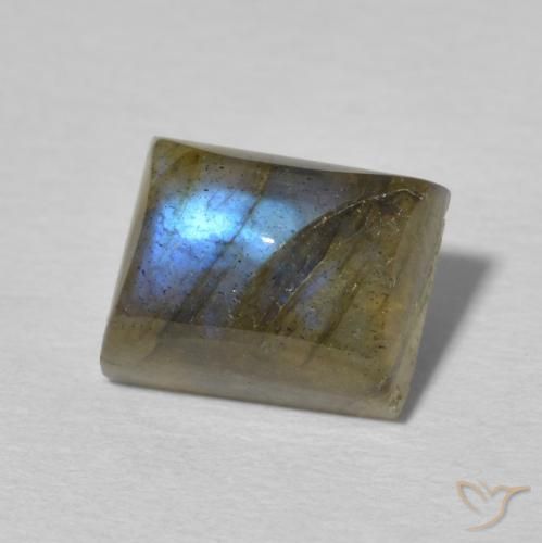 Labradorite Multicolore naturelle Baquette, 3.03 ct, Translucide