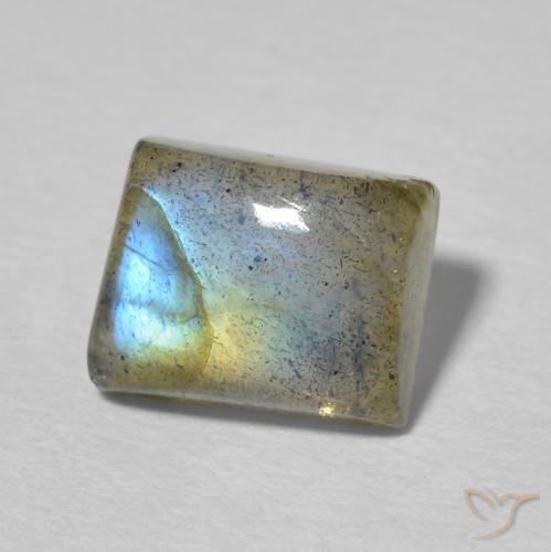 Labradorite Multicolore naturelle Baquette, 2.90 ct, Translucide