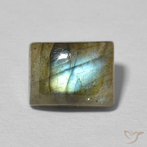 2.95ct Naturel Multicolore Labradorite, Baquette, Translucide