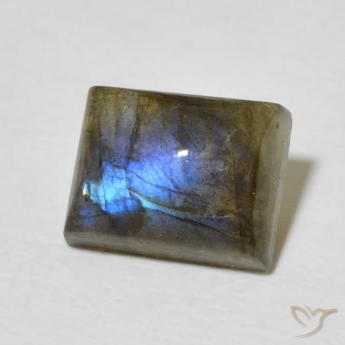 Labradorite Multicolore naturelle Baquette, 3.13 ct, Translucide