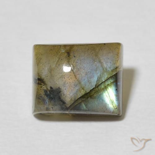 3.20ct Naturel Multicolore Labradorite, Baquette, Translucide