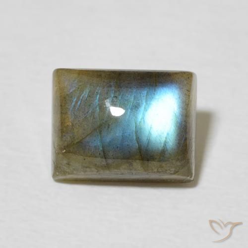 2.51ct Naturel Multicolore Labradorite, Baquette, Translucide