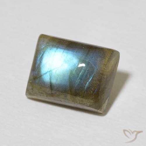 Labradorite Multicolore naturelle Baquette, 2.51 ct, Translucide