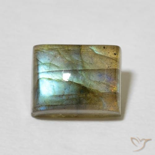 3.00ct Naturel Multicolore Labradorite, Baquette, Translucide