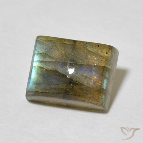 Labradorite Multicolore naturelle Baquette, 3.00 ct, Translucide